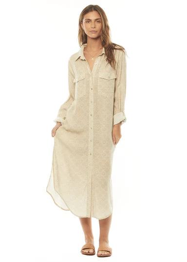 Amuse Society - Remy Woven Long-Sleef Tunic Top