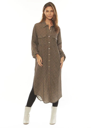 Amuse Society - Remy Woven Long-Sleef Tunic Top