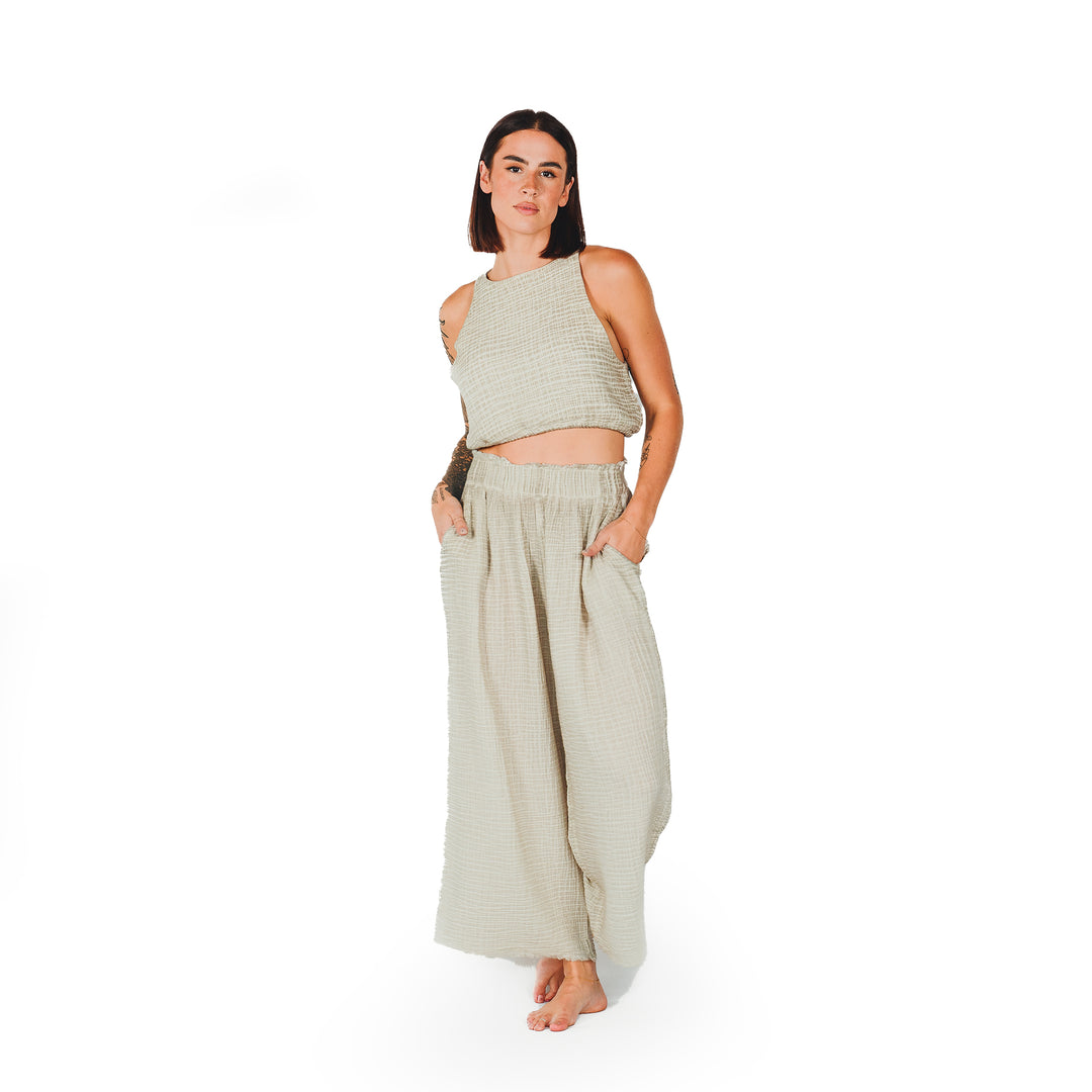 Pokoloko - Crinkle Palazzo Pants