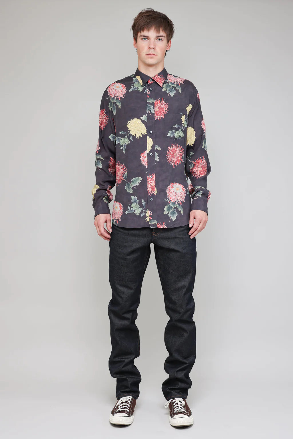 National Standards - Japanese Chrysanthemum Print Shirt