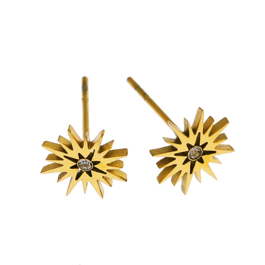 Hackney Nine - Amnisty Gold Stud Earrings