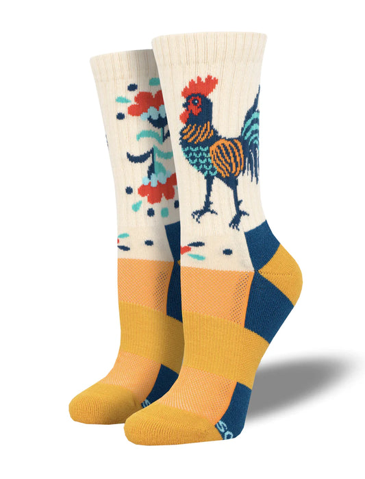 Socksmith - Folk Art Rooster Ladies Socks